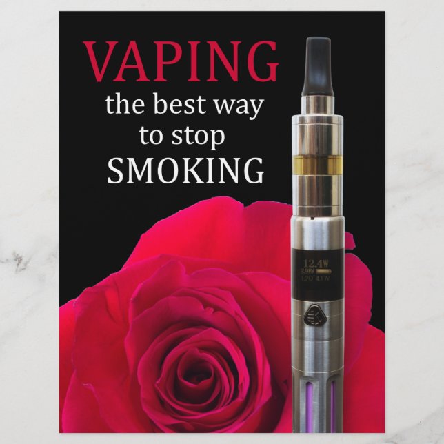 Vaping und Rose Blume Flyer (Vorne)