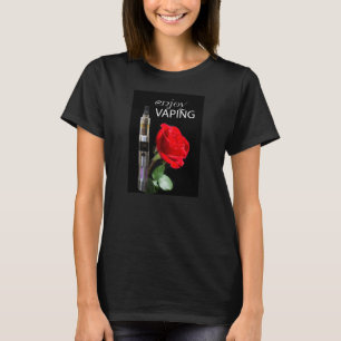 Vaping und Rose Blume T-Shirt