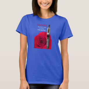 Vaping und Rose Blume T-Shirt