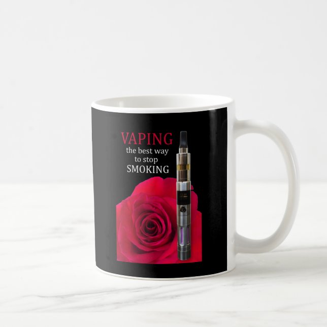 Vaping und Rose Blume Tasse (Rechts)