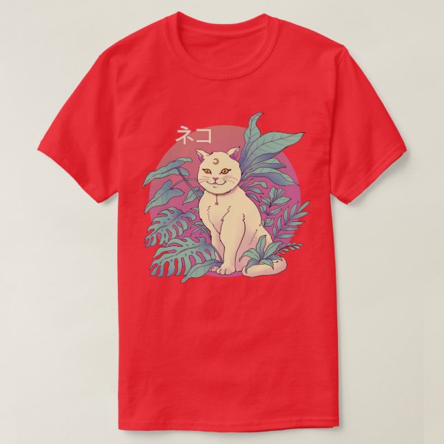 Vapor Cat T-Shirt (Design vorne)