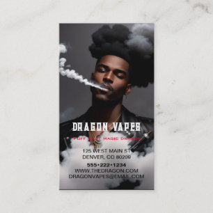 Vapor Vape Plume Rauchschwarz & Weiß Visitenkarte