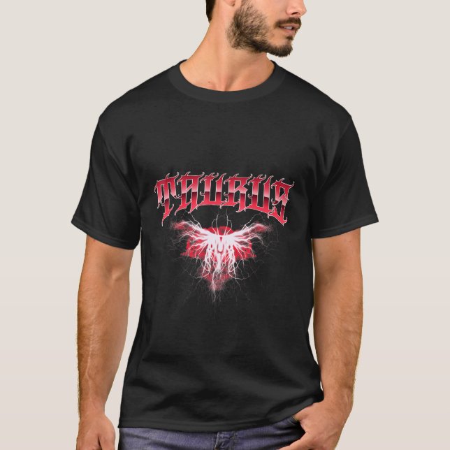 Vaporized Taurus Zodiac Astrologisches Horoskop Gl T-Shirt (Vorderseite)