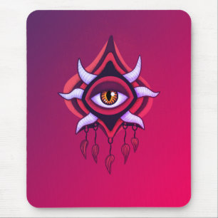 Vaporware Dämonenauge - farbenfroh gotisch Mousepad