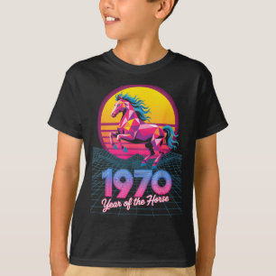 Vaporwave 2026 Jahr Pferd 1978 48. Geburtstag Fort T-Shirt