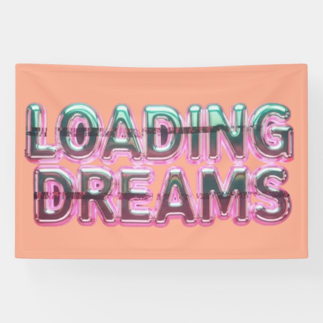 Vaporwave Aesthetics with Glitch Effect and Neon  Banner (Horizontal)