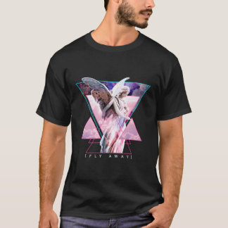 Vaporwave Angel Statue Wings Fly Away Ästhetik Ar T-Shirt