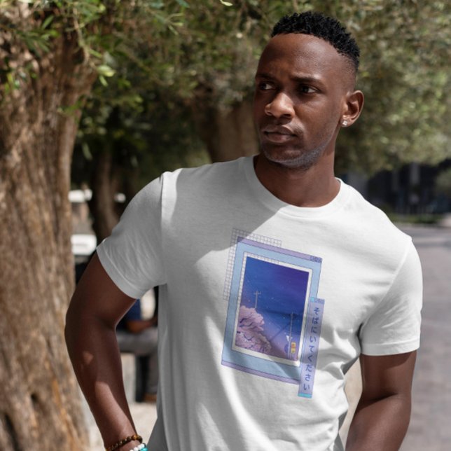 Vaporwave Anime Landschaft T-Shirt (Von Creator hochgeladen)