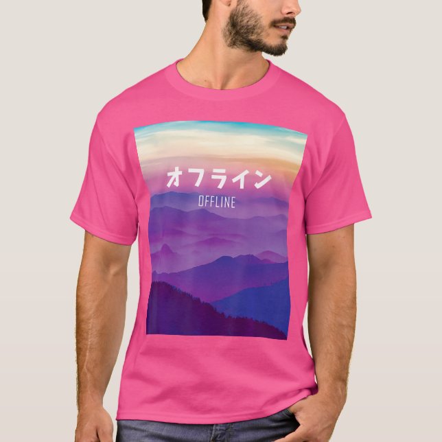 Vaporwave Art für Cyber Punk Offline T-Shirt (Vorderseite)