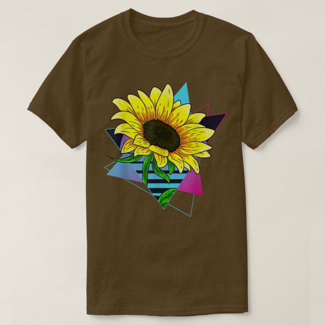 Vaporwave Art Yellow Blume Gardener Hippie Su T-Shirt (Design vorne)
