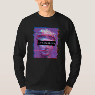 Vaporwave Ästhetik David Statue Life ist ein Glitc T-Shirt