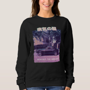 Vaporwave Ästhetik Glitch 80er Retro Car Sweatshirt