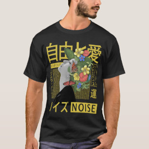Vaporwave Ästhetik Japanisch Koreanische Blume Bot T-Shirt