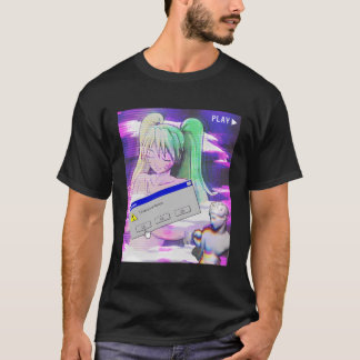 Vaporwave Ästhetik Japanischer Stil Anime T-Shirt