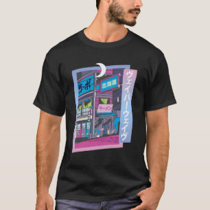 Vaporwave Ästhetik japanischer Stil Visuell Art El T-Shirt