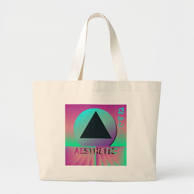 Vaporwave-Ästhetik Jumbo Stoffbeutel (Vorne)