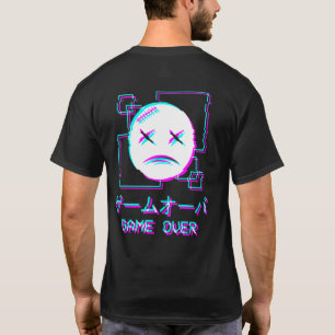 Vaporwave Ästhetik traurig gegenüber japanischem S T-Shirt