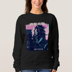 Vaporwave-Ästhetische Glitch 80er Retro-Maschine Sweatshirt