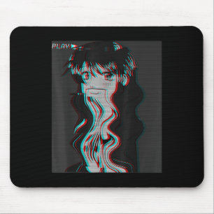 Vaporwave ästhetische Sad Anime Girl Retro Eboy Eg Mousepad