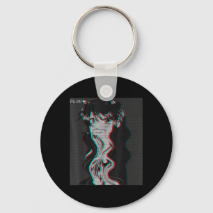 Vaporwave ästhetische Sad Anime Girl Retro Eboy Eg Schlüsselanhänger