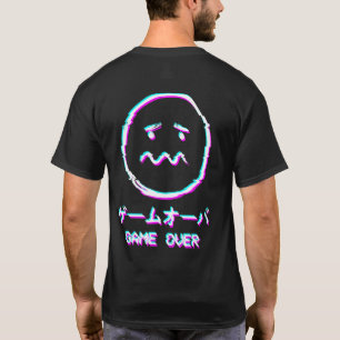 Vaporwave Ästhetische Sad Face Harajuku Japanische T-Shirt