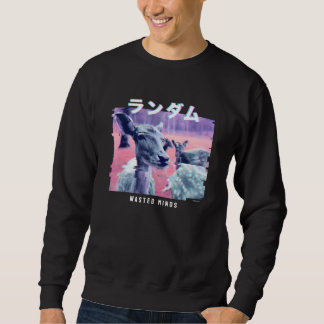 Vaporwave ästhetischer Glitch 80er Retro Deer Sweatshirt