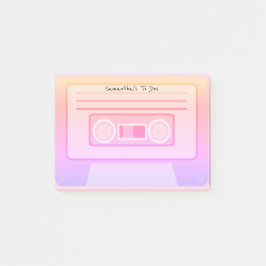 Vaporwave-Ästhetischer Planer der 90er Jahre für D Post-it Klebezettel