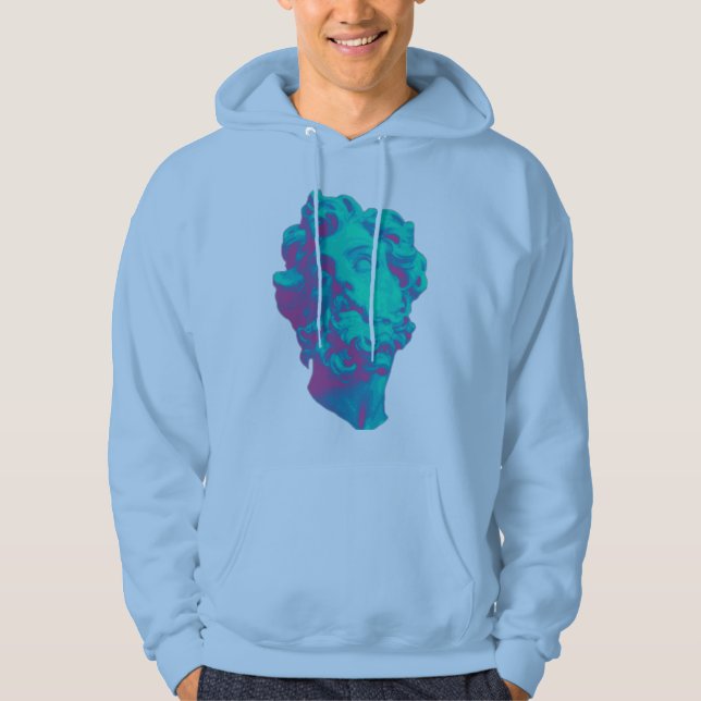 Vaporwave ästhetischer Störschub-StatueHoodie Hoodie (Vorderseite)