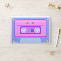 Vaporwave-Ästhetisches Licht Lila 80er 90er Casset HP Laptop-Aufkleber