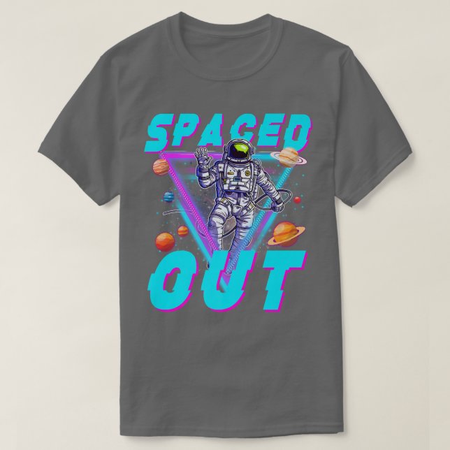 Vaporwave Astronaut Spaced Out Aesthetic Outer Spa T-Shirt (Design vorne)