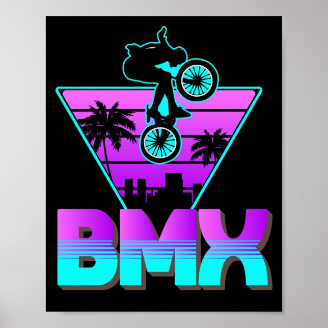 Vaporwave BMX Bike Boys Bicycle Poster (Vorne)