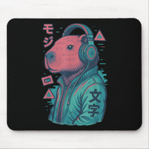 Vaporwave Capybara Japanisch Art Anime Manga Ukiyo Mousepad