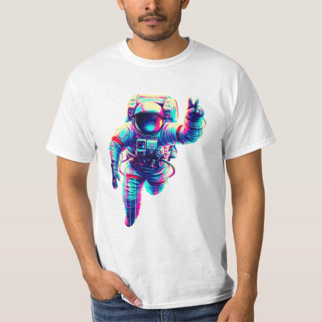 Vaporwave Cosmonaut T-Shirt (Vorderseite)
