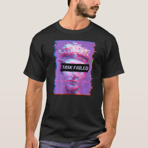 Vaporwave David Statue Sad Aesthetic Art Task Vers T-Shirt