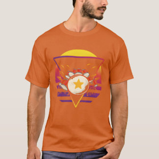 Vaporwave-Drummer-Ästhetik Retro Vintage Rock R r T-Shirt