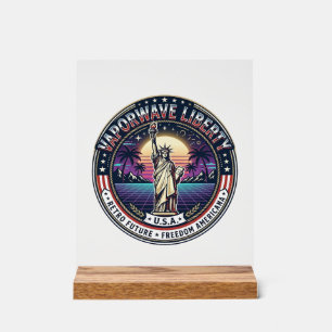 Vaporwave Freiheit Patriotisch Patriotisch Vaporwa Acrylschild
