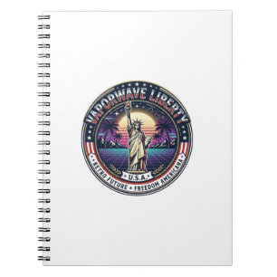 Vaporwave Freiheit Patriotisch Patriotisch Vaporwa Notizblock