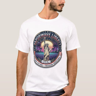 Vaporwave Freiheit Patriotisch Patriotisch Vaporwa T-Shirt