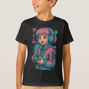 Vaporwave Gamer Girl Japanischer Art Anime Manga G T-Shirt