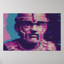 Vaporwave Glitch Art Portrait