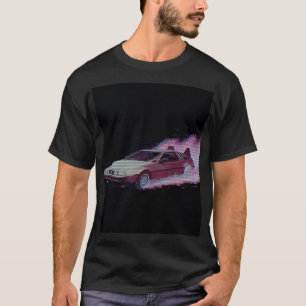 Vaporwave-Glitch-Auto-T-Shirt - 80er-Fahrt T-Shirt