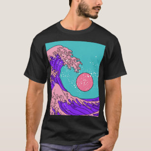 Vaporwave Great Wave: Stilvolle Ocean Art T-Shirt