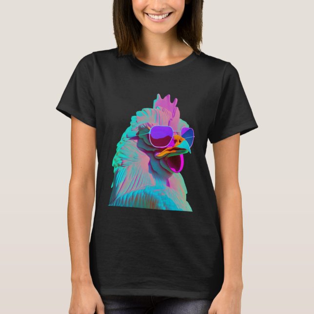 Vaporwave-Huhn T-Shirt (Vorderseite)