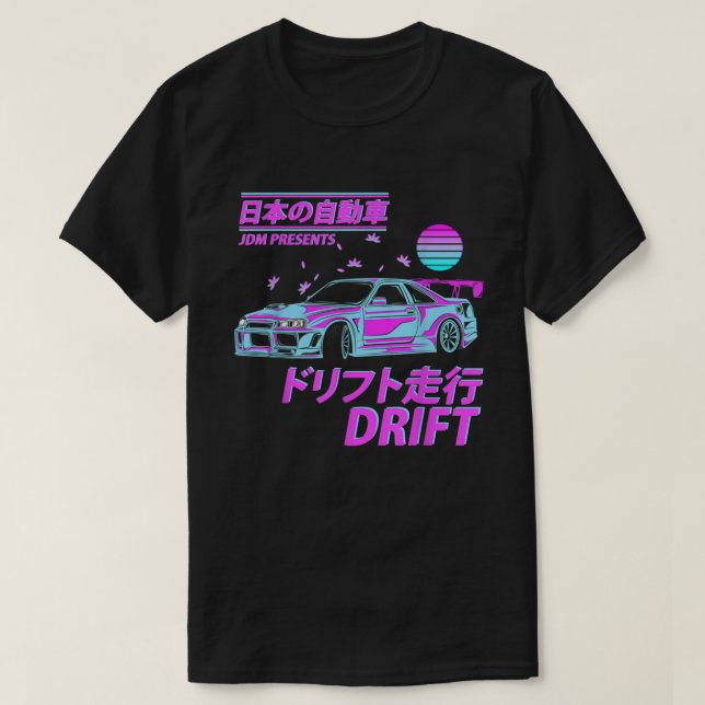 Vaporwave Japan JDM Kfz-Drift für Motor RA T-Shirt (Design vorne)