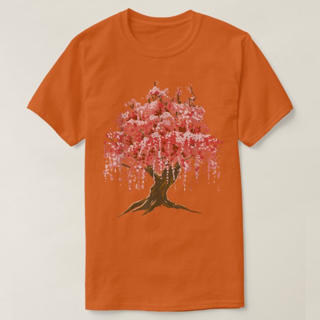 Vaporwave Japan Style Cherry Blossom Sakura T-Shirt (Design vorne)
