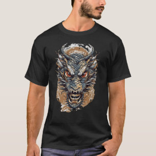Vaporwave japanische Retrodrache japanische Kunst T-Shirt
