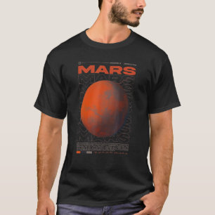 Vaporwave-Mars Solarsystem Planet Weltraum T-Shirt
