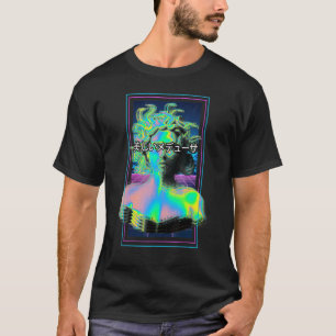 Vaporwave Medusa Mythology Gorgon in griechischer T-Shirt