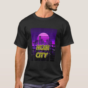 Vaporwave Noir City 80er Future City Gamer Science T-Shirt