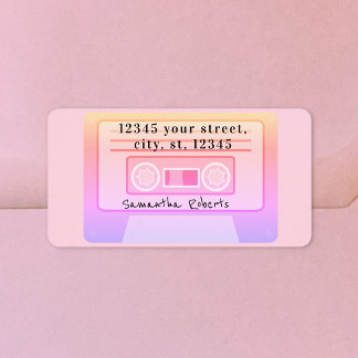Vaporwave Pastel Pink Y2 Rücksendeadresse Etikett  Adressaufkleber